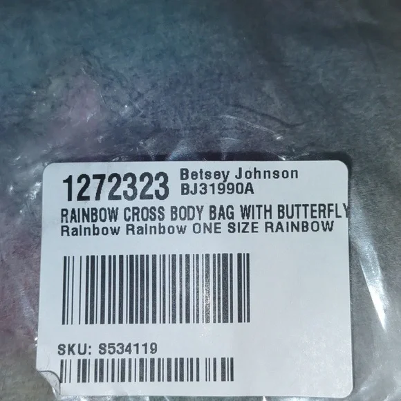 😺BETSEY JOHNSON Rainbow Bright Butterfly Crossbody - Picture 6 of 10